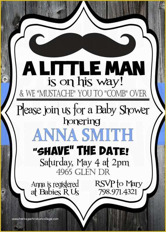 Mustache Baby Shower Invitations Free Templates Of 25 Best Ideas About Mustache Baby Showers On Pinterest