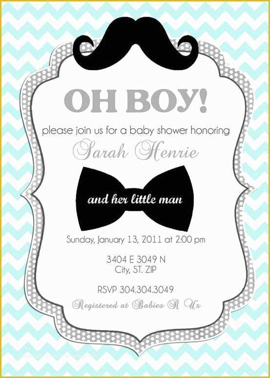 Mustache Baby Shower Invitations Free Templates Of Free Printable Mustache Baby Shower Invitations Templates