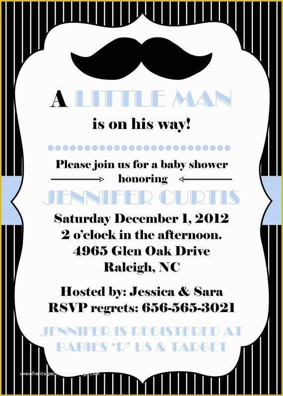 Mustache Baby Shower Invitations Free Templates Of Mustache Baby Shower Invitation