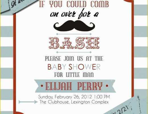 Mustache Baby Shower Invitations Free Templates Of Mustache Baby Shower Invitations