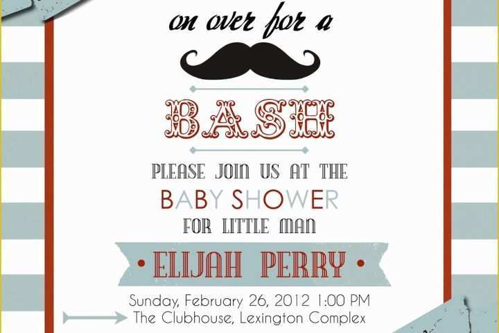 Mustache Baby Shower Invitations Free Templates Of Mustache Baby Shower Invitations