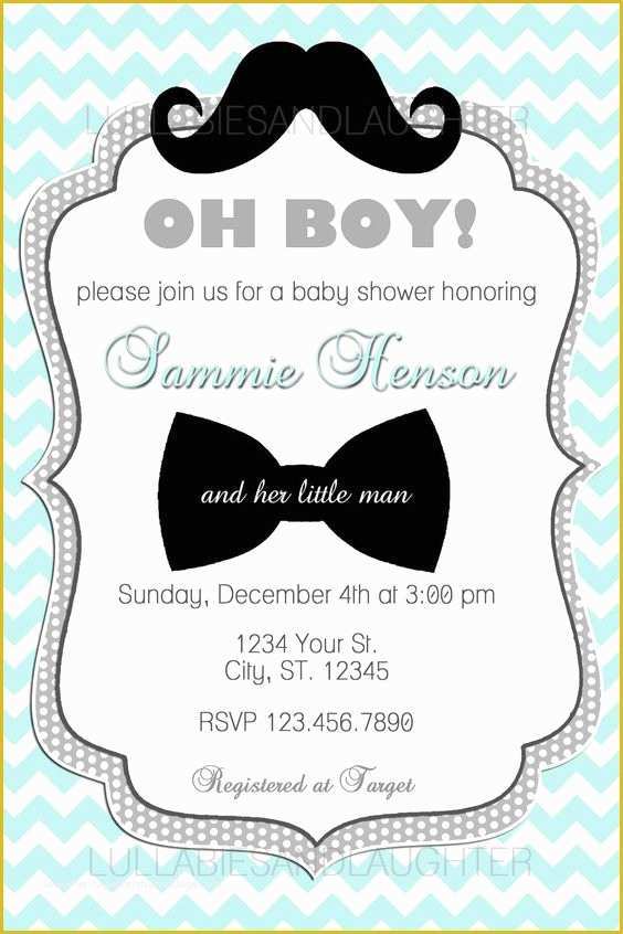Mustache Baby Shower Invitations Free Templates Of Pinterest • the World’s Catalog Of Ideas
