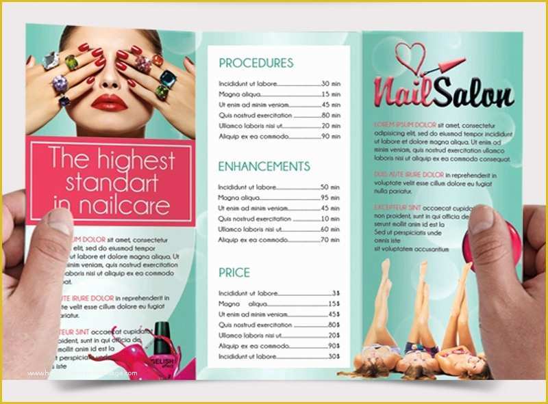 Nail Brochure Templates Free Of 12 Nail Salon Brochure Designs and Examples – Psd Ai