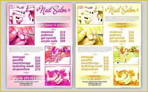 Nail Brochure Templates Free Of 13 Nail Salon Flyer Templates Free &amp; Premium Download