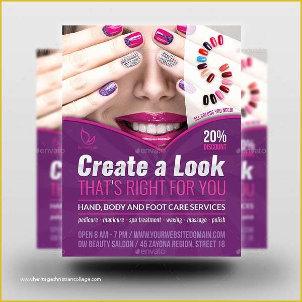 Nail Brochure Templates Free Of 13 Nail Salon Flyer Templates Free & Premium Download
