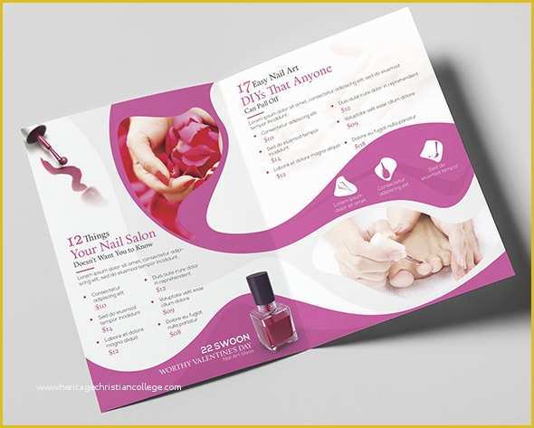 Nail Brochure Templates Free Of 20 Beautiful Salon Brochure Templates