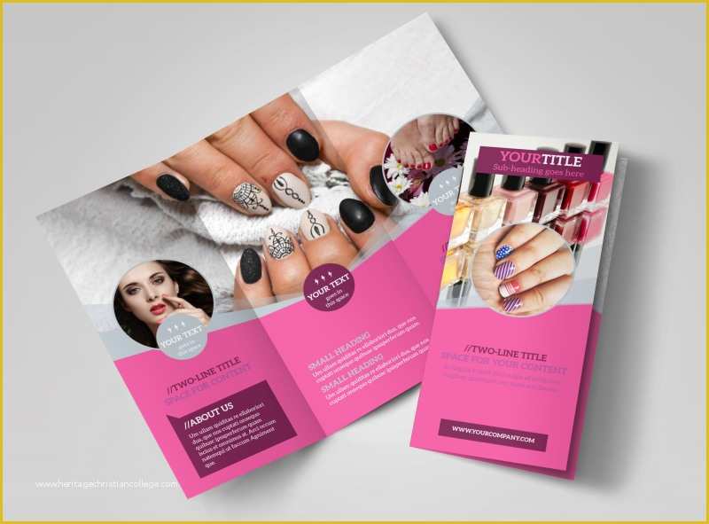 Nail Brochure Templates Free Of Fashion Nail Salon Brochure Template