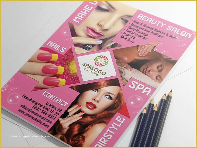 Nail Brochure Templates Free Of Hair and Beauty Salon Flyer Template Landisher