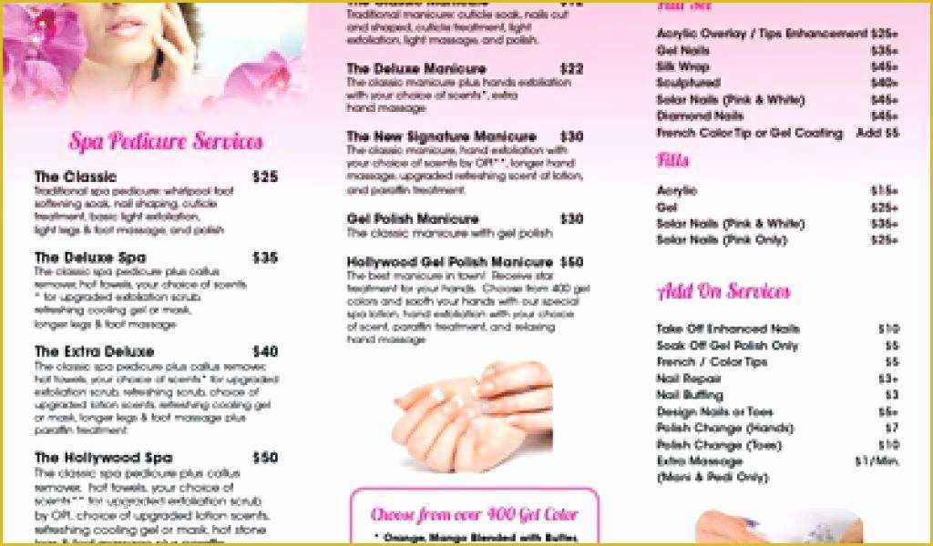 Nail Brochure Templates Free Of Hair Salon Brochure Template Beauty Flyer Free Templates