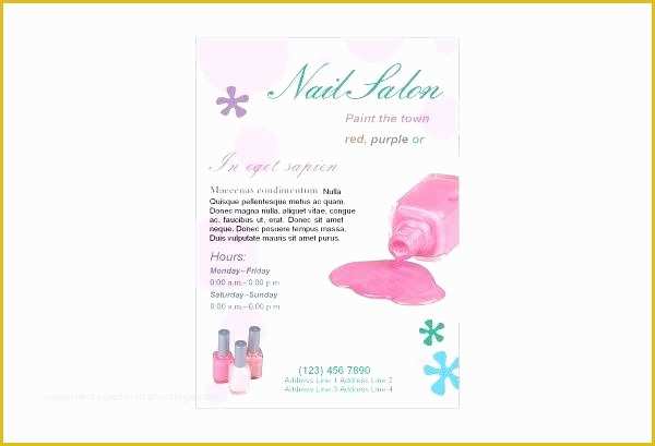 Nail Brochure Templates Free Of Hair Salon Brochure Template Beauty Flyer Free Templates