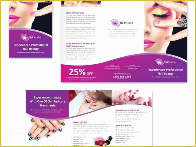 Nail Brochure Templates Free Of Nail Salon Brochure Templates Free Beauty Salon Brochures