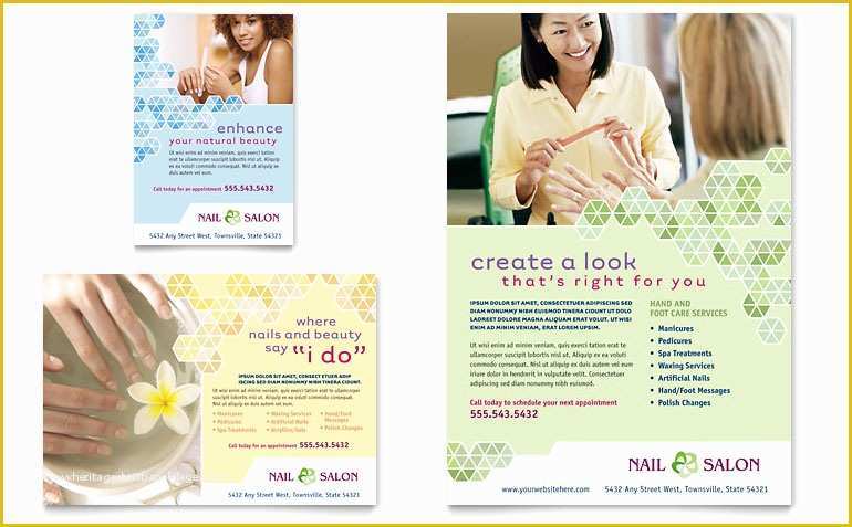 Nail Brochure Templates Free Of Nail Salon Flyer & Ad Template Word & Publisher