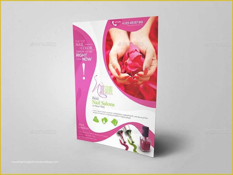 Nail Brochure Templates Free Of Nail Salon Flyer Template by Wutip2