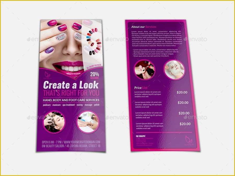 Nail Brochure Templates Free Of Nail Salon Flyers Template Free Nail Ftempo