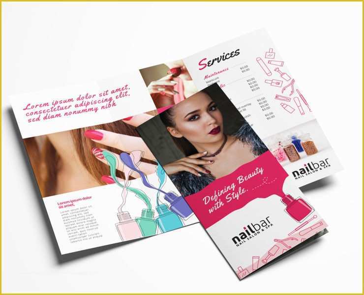 Nail Brochure Templates Free Of Nail Salon Tri Fold Brochure Template In Psd Ai &amp; Vector