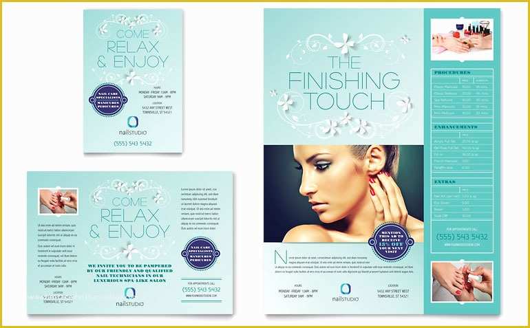 Nail Brochure Templates Free Of Nail Technician Flyer & Ad Template Word & Publisher