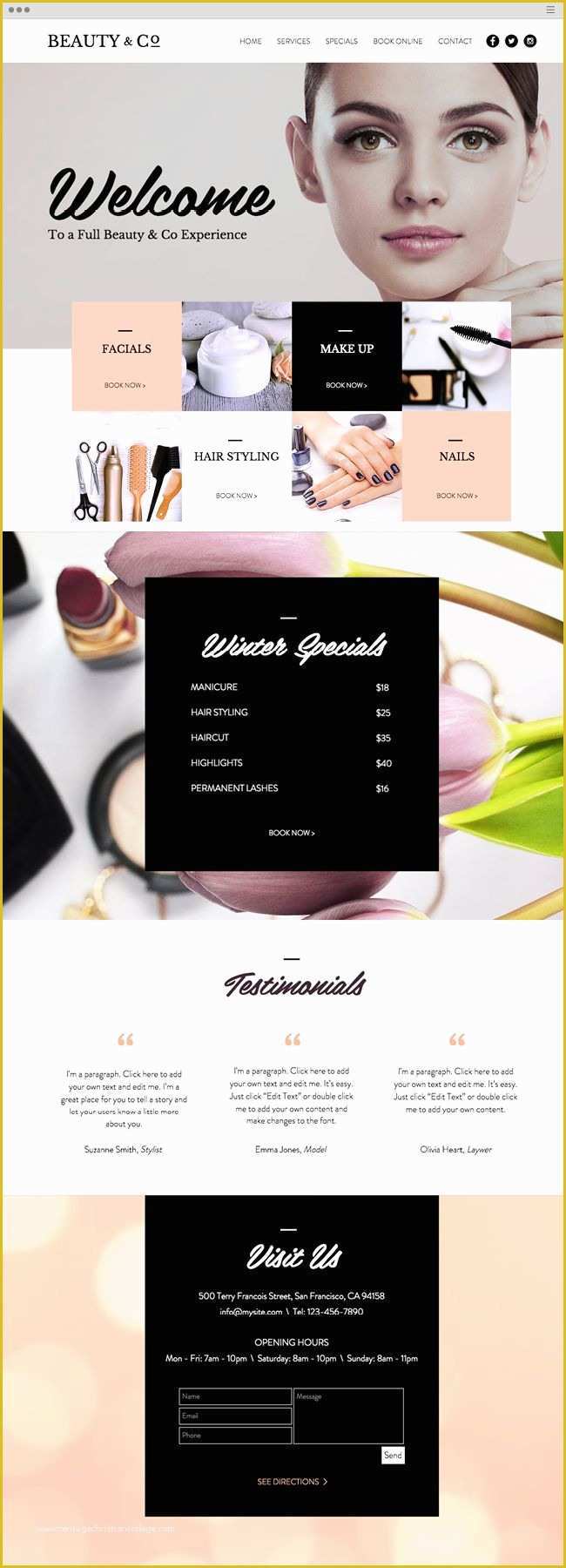 Nail Salon Website Template Free Download Of 25 Best Ideas About Salon Website On Pinterest