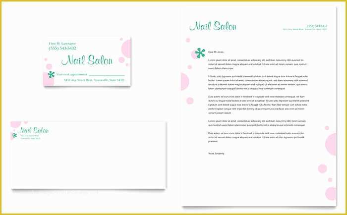 Nail Salon Website Template Free Download Of Nail Salon Business Card & Letterhead Template Design