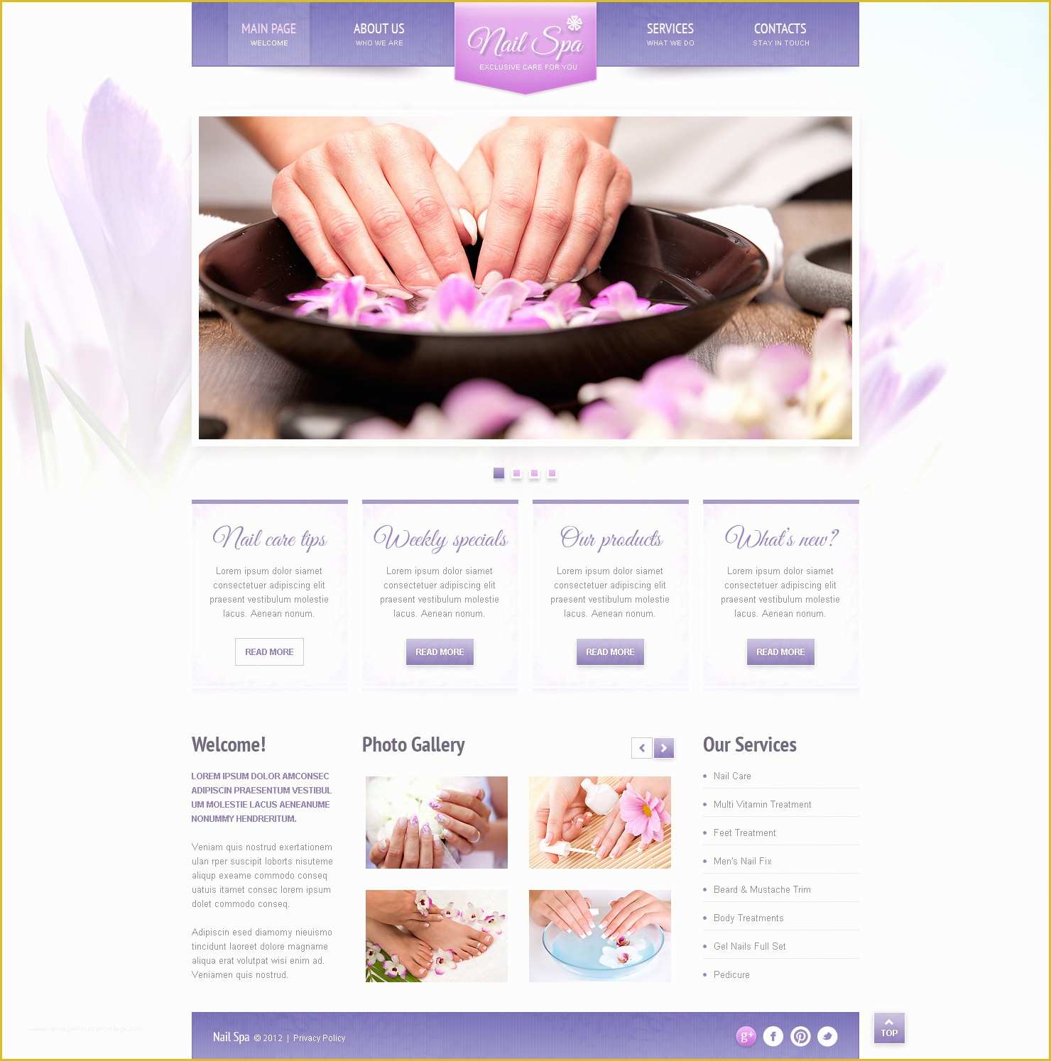 Nail Salon Website Template Free Download Of Nail Salon Responsive Website Template