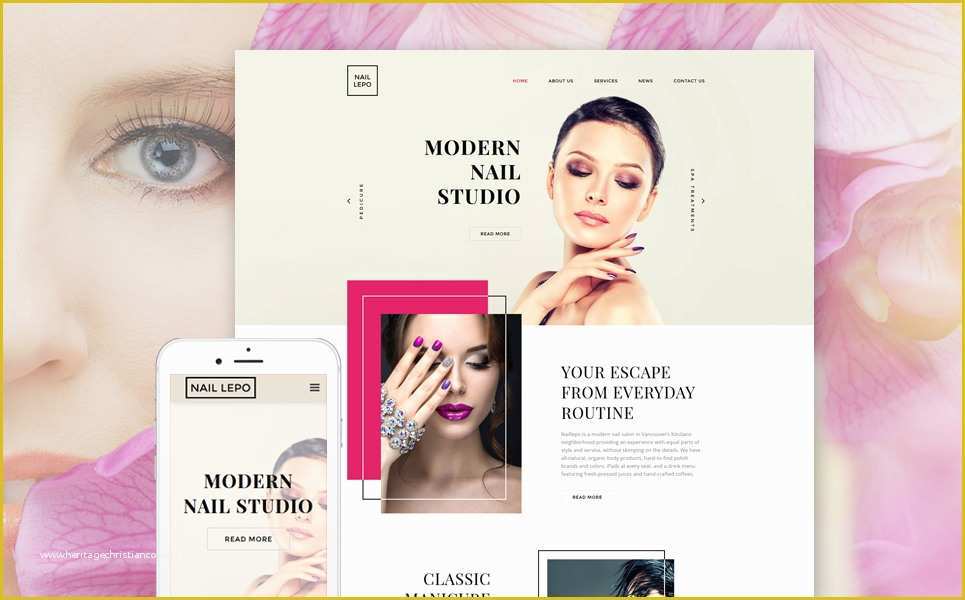 Nail Salon Website Template Free Download Of Nail Salon Website Template