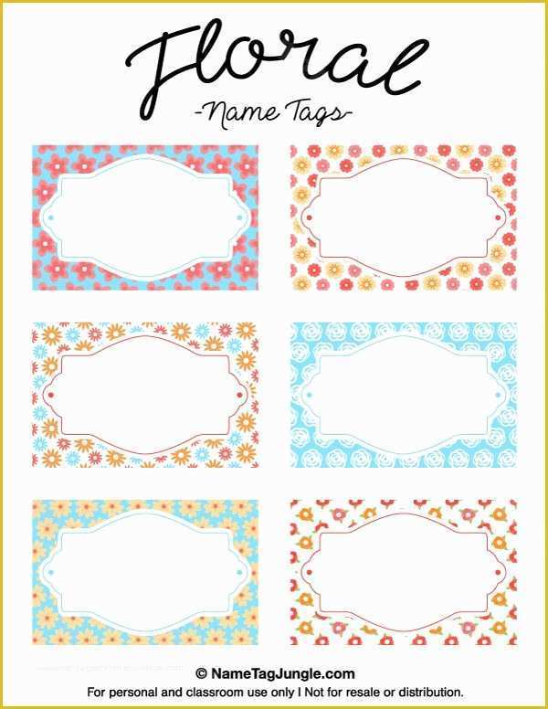 Name Tag Template Free Printable Of 1000 Ideas About Name Tag Templates On Pinterest
