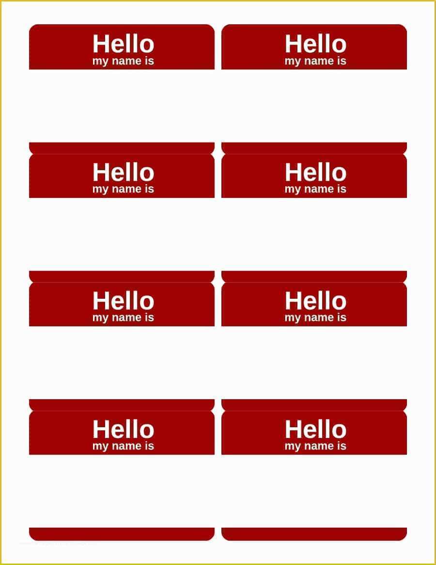 Name Tag Template Free Printable Of 47 Free Name Tag Badge Templates Template Lab