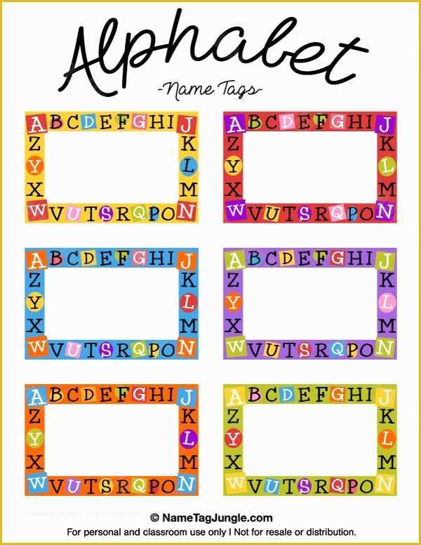 Name Tag Template Free Printable Of Free Printable Alphabet Name Tags the Template Can Also