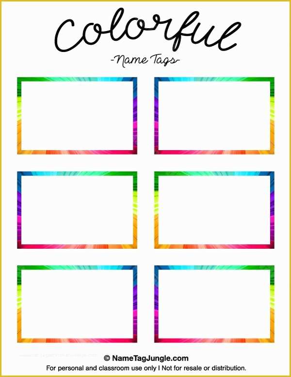 Name Tag Template Free Printable Of the 25 Best Name Tag Templates