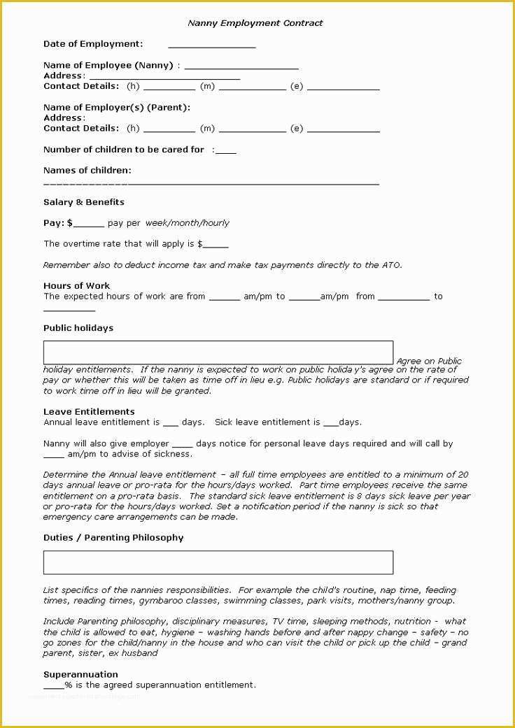 Nanny Contract Template Free Of 26 Best Crew Timesheets Images On Pinterest