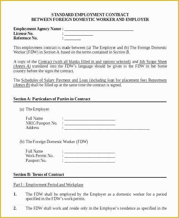 Nanny Contract Template Free Of Nanny Agreement Template Payment Plan Template Free Lovely
