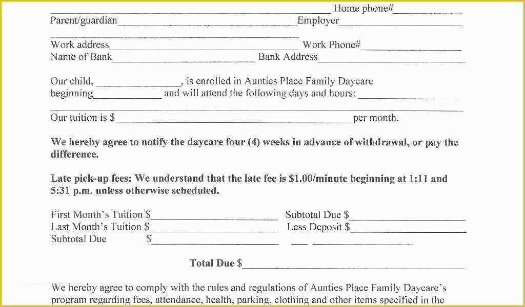 Nanny Contract Template Free Of Standard Construction Contract Template