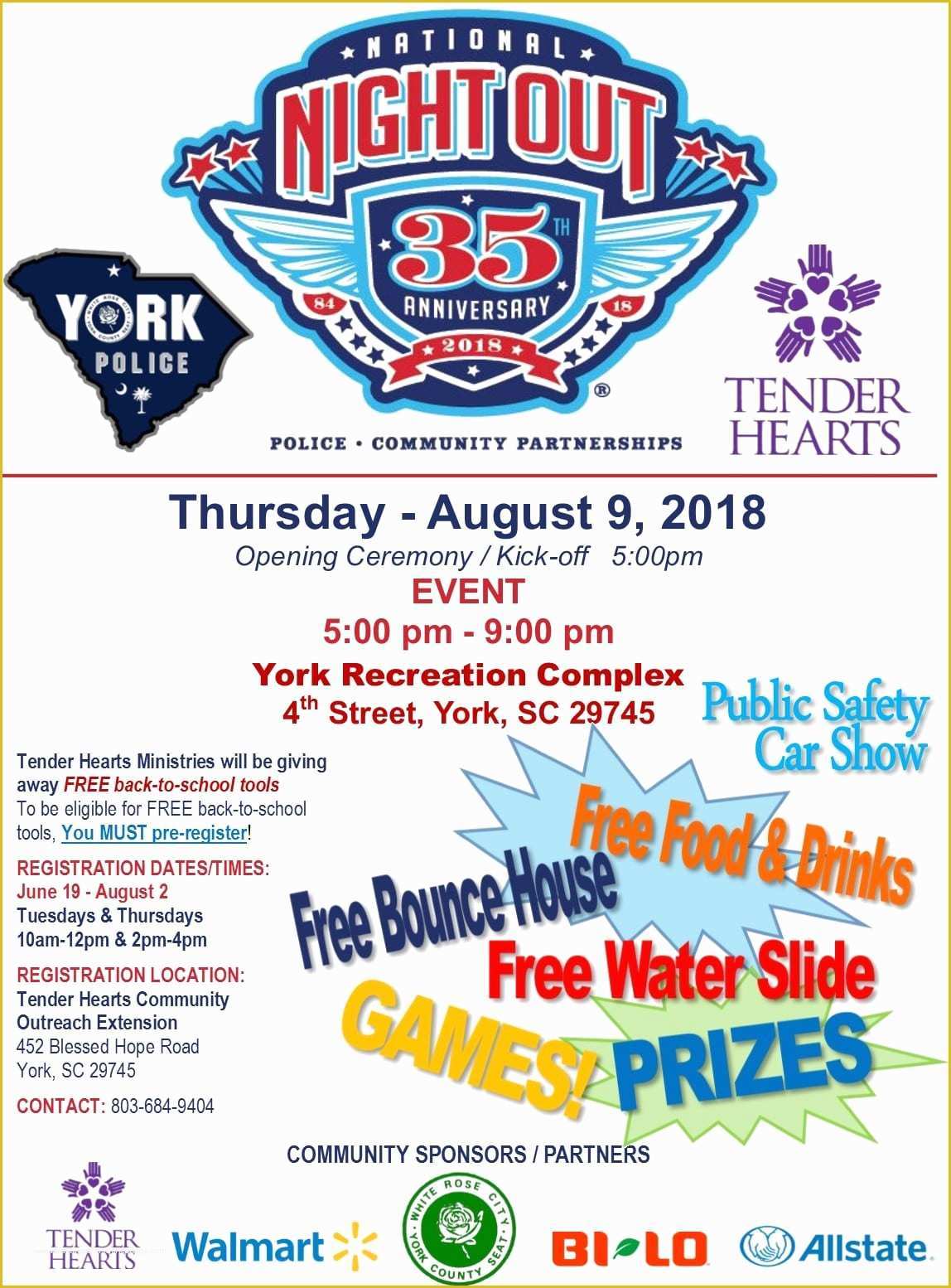 National Night Out Flyer Template Free Of 2018 Ypd Nno Flyer – Greater York Chamber Of Merce