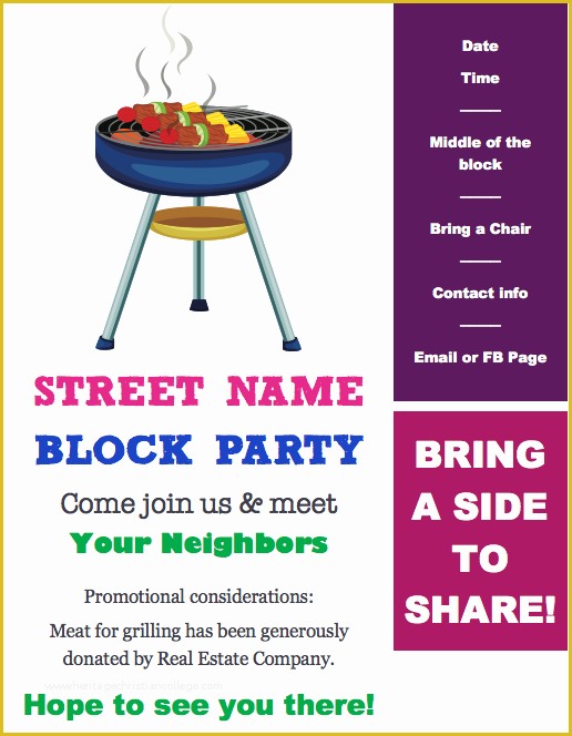 National Night Out Flyer Template Free Of Free Block Party Flyer Template