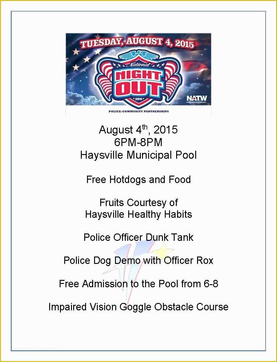 National Night Out Flyer Template Free Of National Night Out Flyer Template Beepmunk