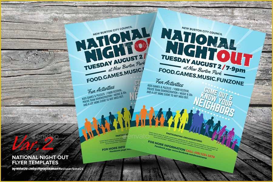 National Night Out Flyer Template Free Of National Night Out Flyer Templates by Kinzi21