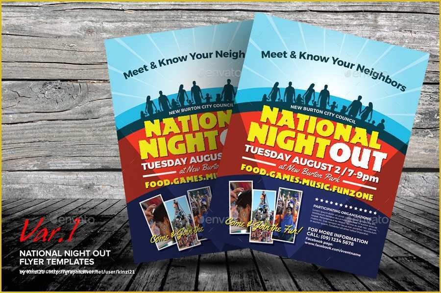 National Night Out Flyer Template Free Of National Night Out Flyer Templates by Kinzi21