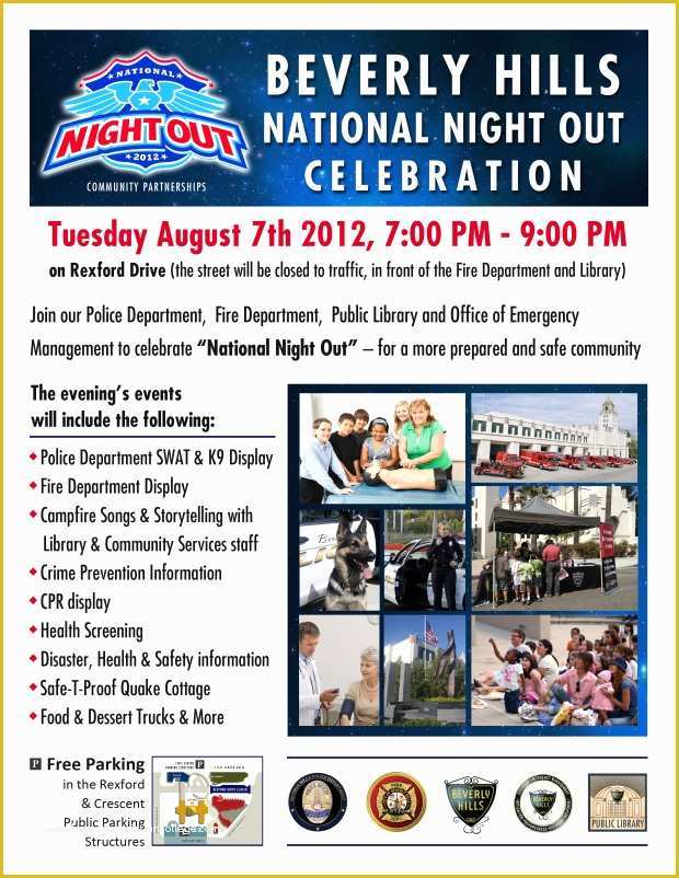 National Night Out Flyer Template Free Of National Night Out Flyers Samples to Pin On