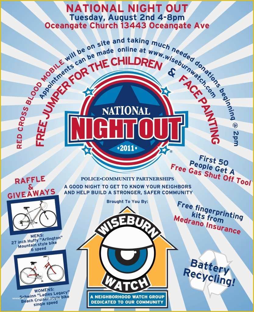 National Night Out Flyer Template Free Of National Night Out – Lennox & Wiseburn – Supervisor Mark