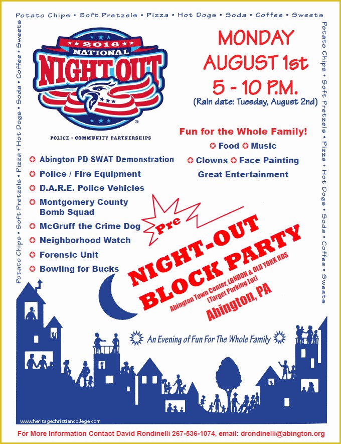 National Night Out Flyer Template Free Of National Pre Night Out Tar Parking Lot