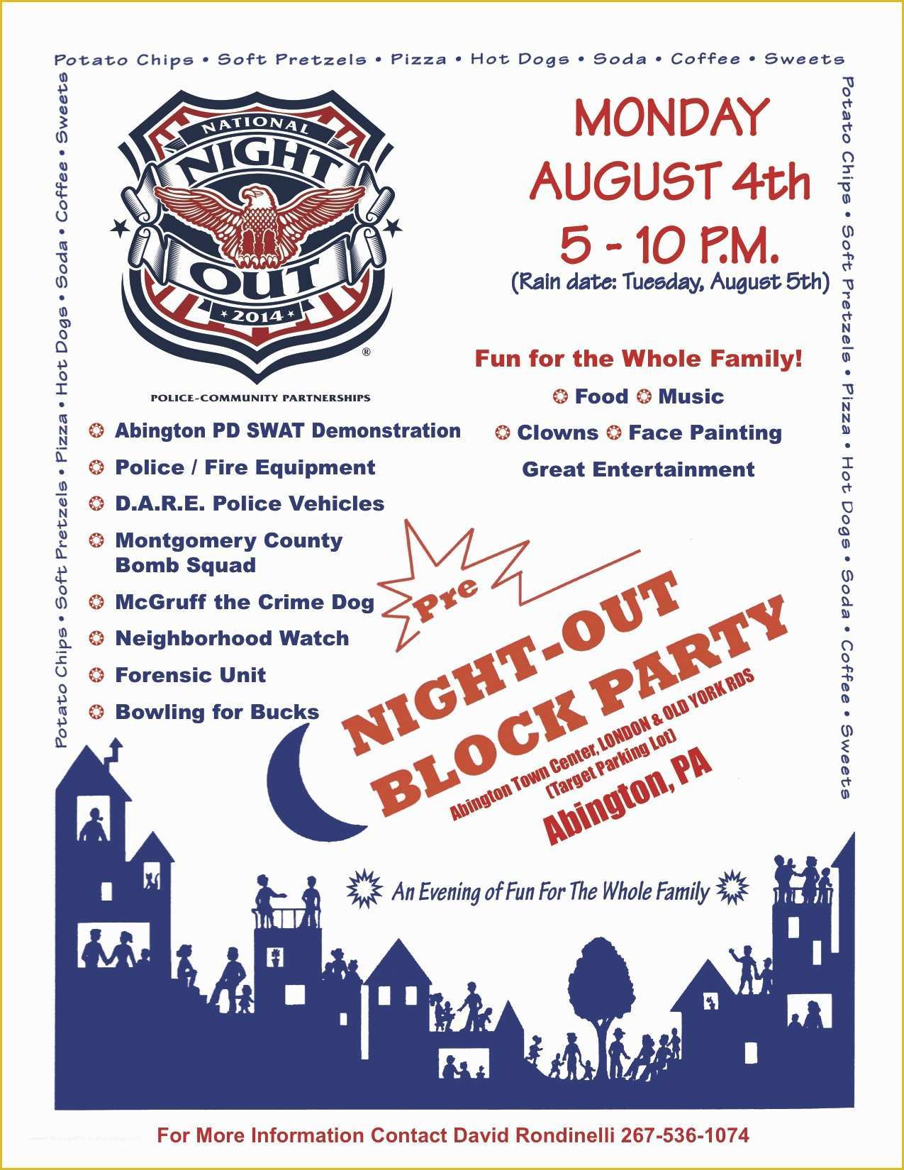 National Night Out Flyer Template Free Of Pre National Night Out Block Party