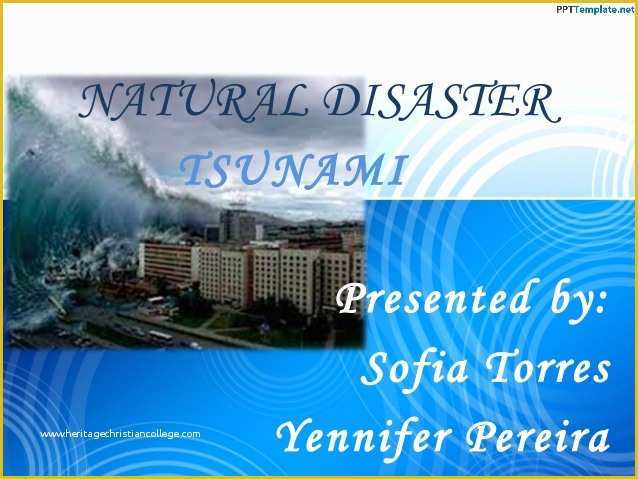 Natural Disaster Powerpoint Templates Free Of Tsunamis Presentation