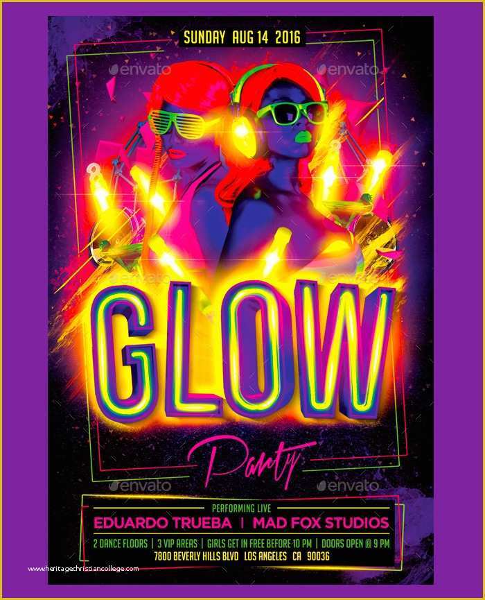 Neon Party Flyer Template Free Of 31 Best Neon Party Flyer Psd Templates Free & Premium