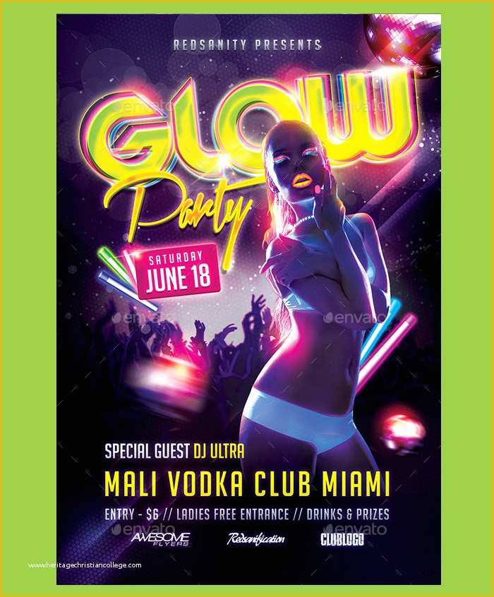 Neon Party Flyer Template Free Of 31 Best Neon Party Flyer Psd Templates Free &amp; Premium