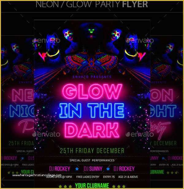 Neon Party Flyer Template Free Of 70 Party Flyers Psd format Download