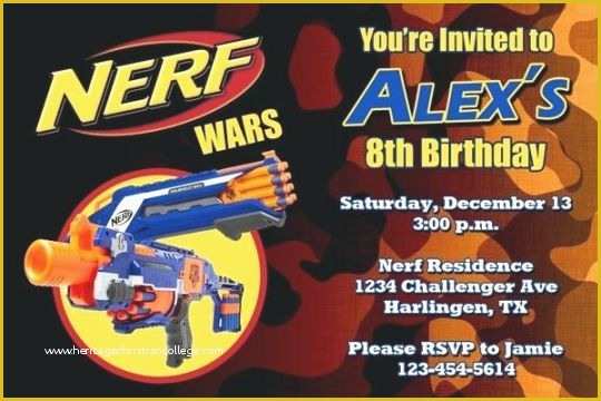 Nerf Invitation Template Free Of Best 36 Dynamic Free Nerf Printables