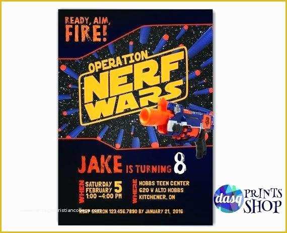 Nerf Invitation Template Free Of Nerf Birthday Invitations Gun Wars Invitation Template