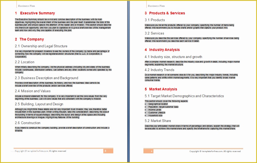 New Business Plan Template Free Of Business Plan Template