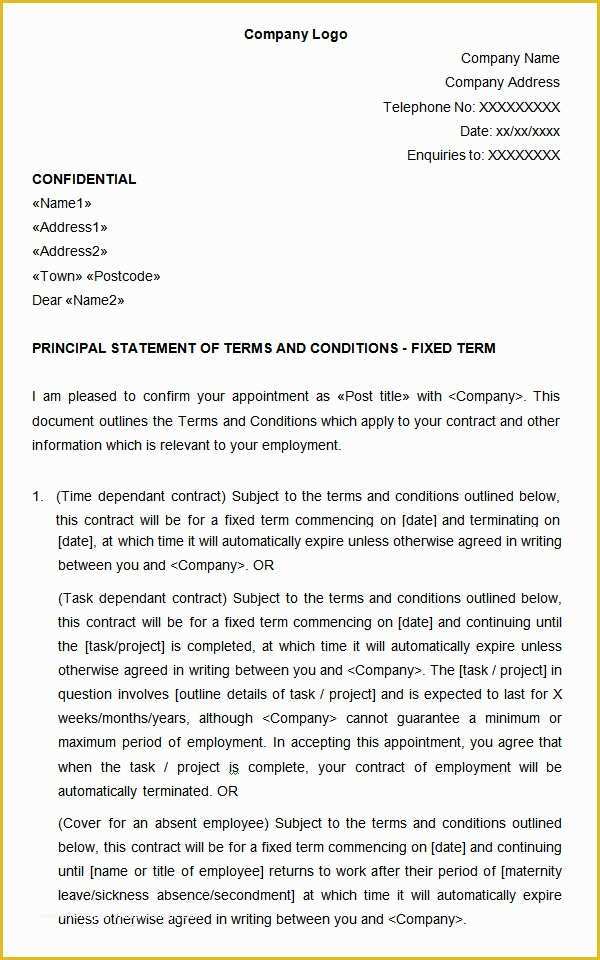 New Employee Contract Template Free Of 23 Hr Contract Templates Hr Templates