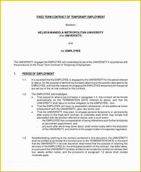 New Employee Contract Template Free Of Casual Employment Contract Template – Ensitefo