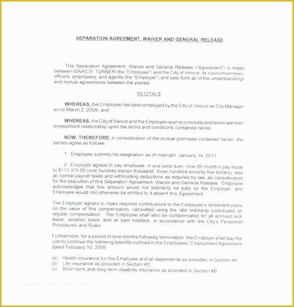New Employee Contract Template Free Of Employee Release Agreement Template New Employee Release